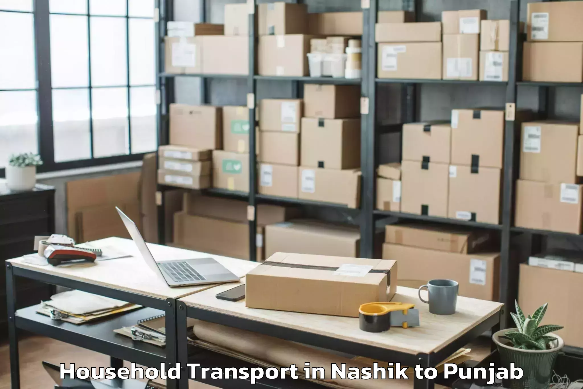 Trusted Nashik to Badhni Kalan Household Transport